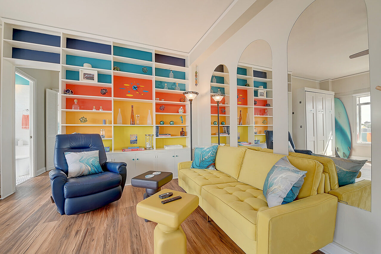 Long Beach Historical Building with Vivid Colors