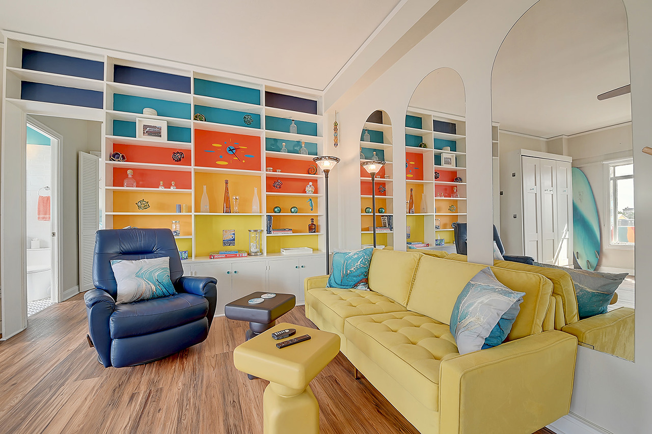 Long Beach Historical Building with Vivid Colors